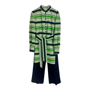 Vintage 1960’s ACT III Dacron 2pc Pant Suit Sz L Duster Jacket Union Made MOD